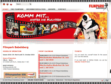 Tablet Screenshot of filmpark-babelsberg.de